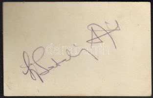 ifj. Latabár Árpád színész aláírása papírlapon
