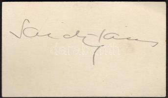 Sárdy János színész aláírása papírlapon