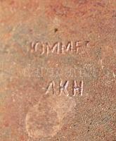 Díszes orosz ezüstözött alpakka mokkás csésze, jelzett