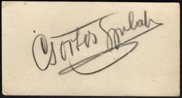 Csortos Gyula színész aláírása papírlapon