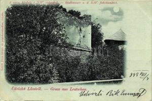 1899 Lőcse, Város körfala a XIV. századból; kiadja Latzin János / town wall