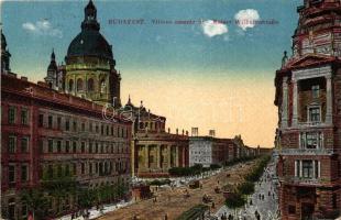 Budapest V. Vilmos császár út, Fuvarleveleket felülvizsgáló iroda, Pesti Biztosító Intézet, villamosok