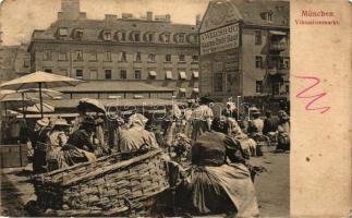 München, Viktualienmarkt, A. Weichhart Waaren-Credit-Haus / market (Rb)