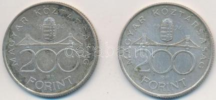 1994. 200Ft Ag "Deák" (2x) T:2,2-