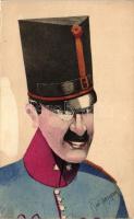 Offizier B.K.W.I. 809-5 / Austrian officer, art postcard s: Rudolf Tropper