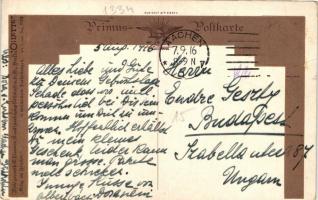 Geburtstag, Primus Postkarte, Wohlgemuth & Lissner Oilette 'Krieg im Frieden' No. 939 ...