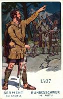 1307 Serment du Grutli, Bundesschwur im Rutli Der schweizer Soldat im Laufe der Jahrhunderte / Switzerland, military history s: Elzingre
