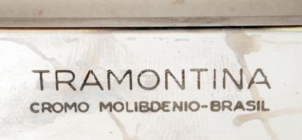 Tramontina Chrome Plated Molybdenum Brazil vadász kés, jelzett, Eighth Air Force feliratos tokban, 2...