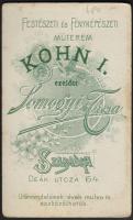 cca 1870 keményhátú fotó Kohn I. azelőtt Somogyi és tsa. fényképészet Szabadka 10,5x6,5 cm