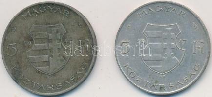 1947. 5Ft Ag "Kossuth" (2x) T:2-,3
Adamo F8.1
