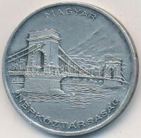 1956. 20Ft Ag "Tízéves a Forint / Lánchíd" T:2