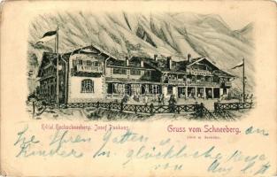 1898 Schneeberg, Hotel Hochschneeberg, Josef Panhans (EB)