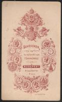 cca 1870 keményhátú fotó Schrecker fényképész Budapest 10,5x6,5 cm