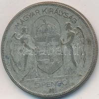 1930. 5P Ag "Horthy jobbra" T:3
Adamo P8