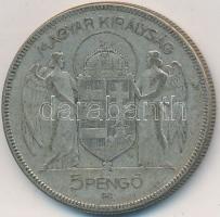 1930. 5P Ag "Horthy jobbra" T:3
Adamo P8