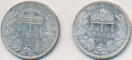 1914-1915KB 1K Ag "Ferenc József" (2x) T:2,2-