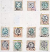 206 db-os okmánybélyeg gyűjtemény mellette Turul, osztrák portó, liechtensteini portó bélyeg, házi k...