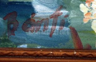 Bánfi jelzéssel: Révfülöp. Olaj, karton, jelzett,keretben, 22×31cm