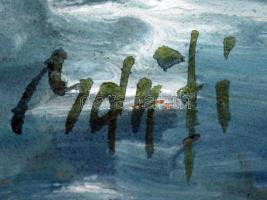 Bánfi jelzéssel: Budapest, Városliget. Olaj, karton, jelzett, 27×36cm