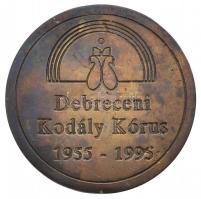 1995. "Debreceni Kodály Kórus 1955-1995" Br emlékérem nem saját tokjában. Szign.: S (72mm)...
