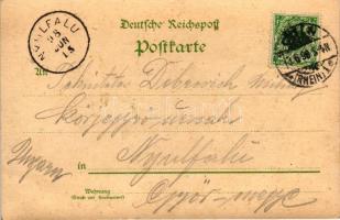 1898 Köln, Denkmal König Friedrich Wilhelm III / Friedrich Wilhelm III monument, floral litho