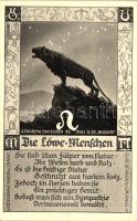 Die Löwe-Menschen / Leo, astrology, horoscope, information on the backside