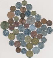 48xklf külföldi fémpénz, 16 különböző országból T:vegyes 48xdiff metal coins from 16 different countries C:mixed