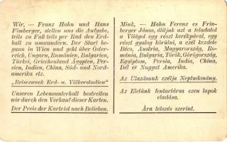 Hans Fimberger, Franz Hahn, gyalogos és kerékpáros világutazók / globetrotters, world travelers (non...