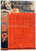 cca 1930 A modern testápolás ABC-je, Dr. Bayer és Társa Gyógyszervegyészeti Gyárának tájékoztató plakátja, 24x34 cm