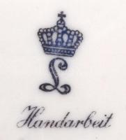 Lippersdorf kézzel festett porcelán kistányér, 6db,jelzett, hibátlan, d:11,5cm