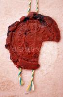 1916 A Sümegi Népbank betétkönyve bejegyzésekkel, hátoldalán viaszpecséttel