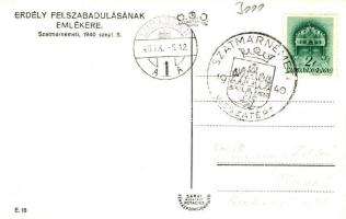 1940 Szatmárnémeti, bevonulás / entry of the Hungarian troops 'visszatért' So. Stpl