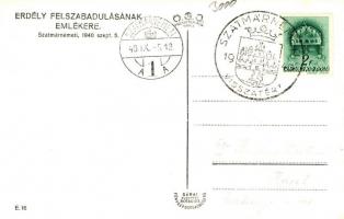 1940 Szatmárnémeti, bevonulás / entry of the Hungarian troops 'visszatért' So. Stpl