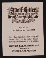 cca 1939-1940 "Adolf Hitler és útja Nagy Németország felé", gyűjtőkártya csomag az Anschlu...