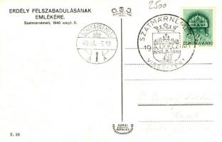 1940 Szatmárnémeti, bevonulás / entry of the Hungarian troops 'visszatért' So. Stpl