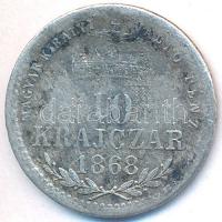 1868KB 10kr Ag "Magyar Királyi Váltó Pénz" T:3