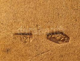 Ezüst (Ag.) cigarettatárca, jelzett, mesterjeggyel, nettó:161 g, 8×12 cm