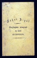 cca 1870 Egri pap fotója, keményhátú műtermi fotó, 6x10 cm