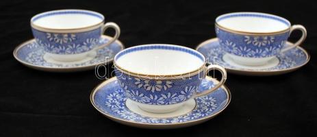 Rosenthal selb Bavaria porcelán csésze + csészealj (3db), kézzel festett, jelzett, apró kopásnyomokkal