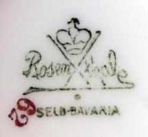Rosenthal selb Bavaria porcelán csésze + csészealj (3db), kézzel festett, jelzett, apró kopásnyomokk...
