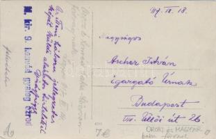 1917 Orosz és magyar katona fát vágnak; M. kir. 9. honvéd gyalogezred / Russian and Hungarian soldie...