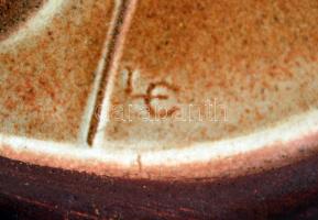 Ligeti Erika (1934-2004)Tavasz. Kerámia plakett, jelzett, hibátlan, d:10,5cm