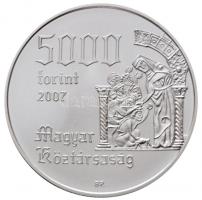 2007. 5000Ft Ag "Árpád-házi Szent Erzsébet születésének 800. évfordulója" tanúsítvánnyal T...