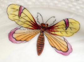 Herendi Viktória mintás teás csésze alj, kézzel festett, jelzett, hibátlan, d:17 cm