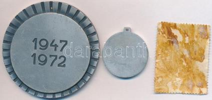 1972. "A Magyar Népgazdasági Tervezés 25 éves / 1947-1972" fém plakett (60mm) + DN "É...