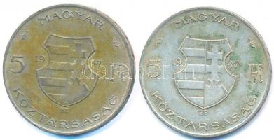1947. 5Ft Ag "Kossuth" (2x) T:2-,3
Adamo F8.1