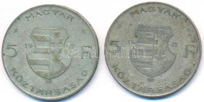 1947. 5Ft Ag "Kossuth" (2x) T:2-,3
Adamo F8.1