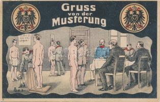 Gruss von der Musterung / German army recruitment process, Német katonai toborzás, alkalmassági vizsgálat