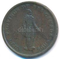 Kanada / Alsó Kanada / Brit adminisztráció 1837. 2S (1p) Cu T:3 Canada / Lower Canada / British administration 1837. 2 Sous (1 Penny) C:F