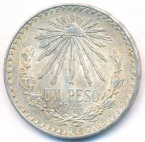 Mexikó 1944. 1P Ag T:2- Mexico 1944. 1 Peso Ag C:VF